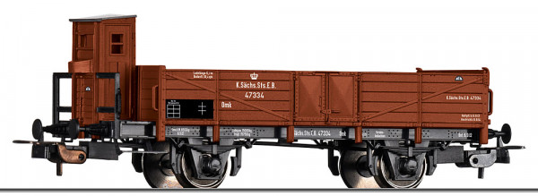 Tillig 77049 - K.Sächs.Sts.EB offener Güterwagen mit Bremserhaus zweiachsig Omk Ep. 1
