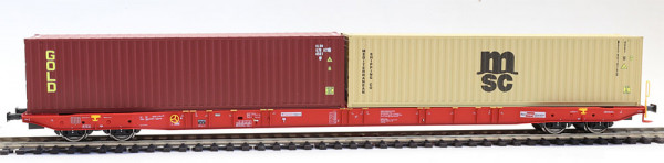 Igra 96010092 - SK Tragwagen Sggnss-XL Rail Cargo Austria Ep. 6, "MSC" + "GOLD"
