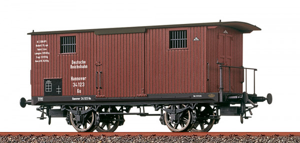 Brawa 47728 - DRG gedeckter Güterwagen Gu braun Ep.2
