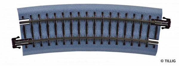 Tillig 83718 - Bettungsgleis braun - gebogenes Gleis R353/15°