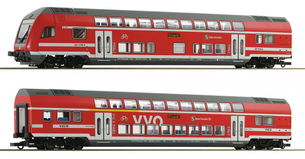 Roco 6220066 - DB AG Set 2-teilig Doppelstockwagen 1./2. Klasse + Steuerwagen Ep. 6, Wechselstrom