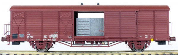 Exacttrain 20564 - DR Hbs-u [2301] Mannschaftswagen mit Ofen mit Bremserbühne, 11 Sicken, Epoche 4 (