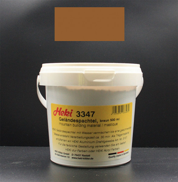 Heki 3347 - Geländespachtel 500 g braun Heki Geländebau