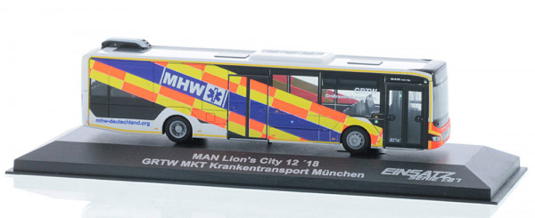 Rietze 75387 - MAN Lion´s City 12´18 GRTW MKT Krankentransport, München