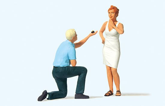 Preiser 44932 - Heiratsantrag mit Ring