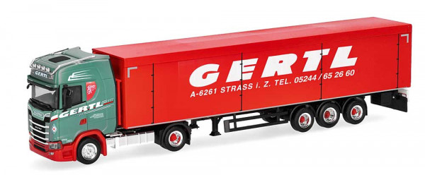 Herpa 322232 - Scania CS 20 Hochdach Schubboden-Sattelzug "Gertl" (A)