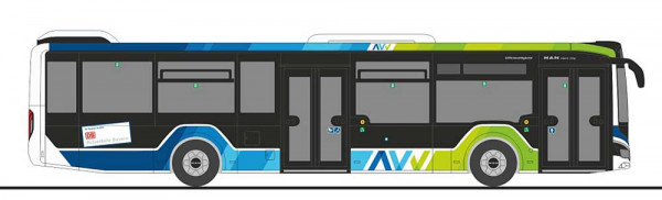 Rietze 75418 - MAN Lion´s City 12´18 AVV Augsburg