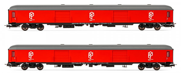 Electrotren HE4001 - RENFE Set Gepäckwagen DD-8100 rote Lackierung Paquexpres 2 tlg. Ep.5