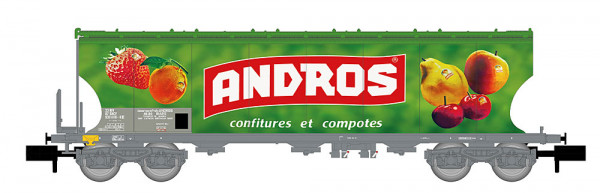 Arnold HN6733 - SNCF, 4-achs. Zuckersilowagen, „Andros“, grüne Farbgebung