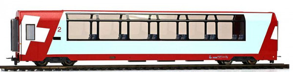 Bemo 3689127 - RhB Bp 2537 Panoramawagen Glacier Express H0