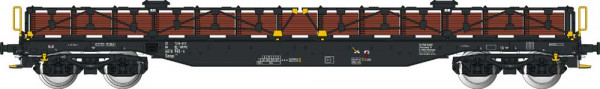 Albert Modell 461004 - NS Flachwagen Smnps schwarz mit Stahl-Ladung Ep.6, ORME