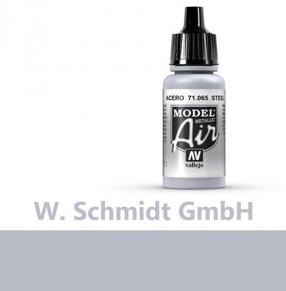 Vallejo 771065 - Model Air Stahl, Metallic, 17 ml