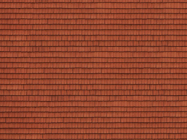 Noch 56670 - 3D-Kartonplatte “Dachziegel” rot, 25 x 12,5 cm