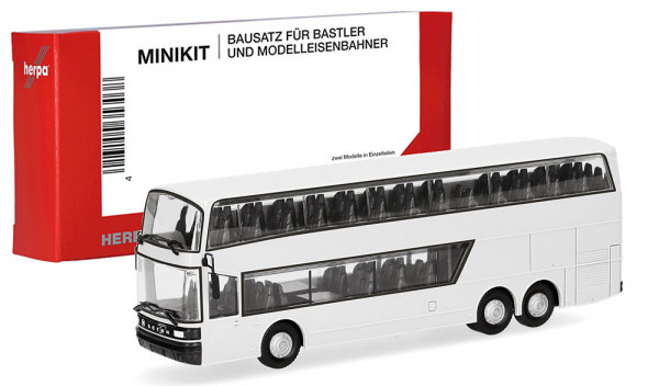 Herpa 014335 - MiniKit Setra 228 DT, weiß (1 Stück)