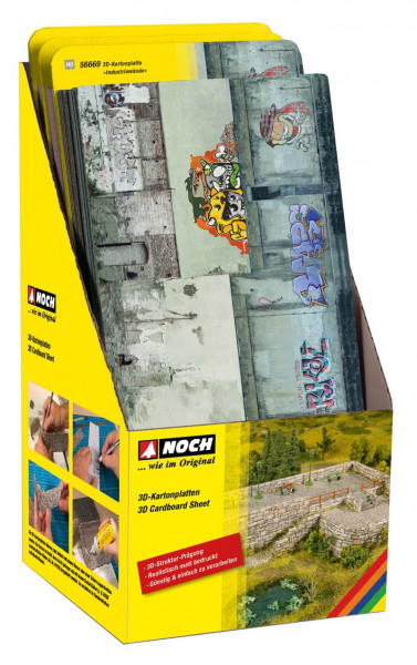Noch 56601 - Display,3 D Kartonplatten 112 Stück sortiert