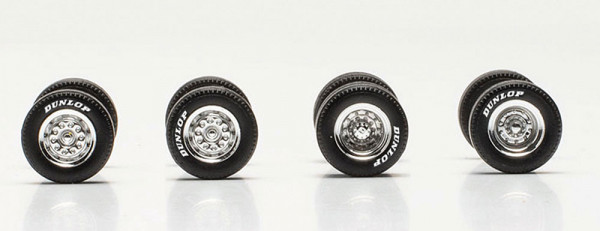 Herpa 054300 - Zubehör Radsatz chrom "Dunlop" (1xLenk/1xLift/2xAntrieb/3xAuflieger)