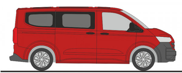 Rietze 11711 - Volkswagen Transporter T7 Kasten KR FD clear white