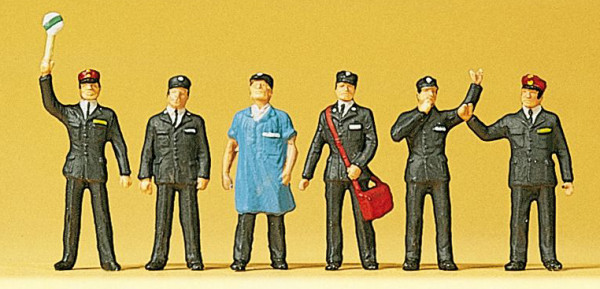 Preiser 10087 - Schweizerisches Bahnpersonal 6 teilig