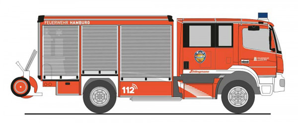 Rietze 72994 - Schlingmann Varus Atego HLF FW Hamburg - Barmbek