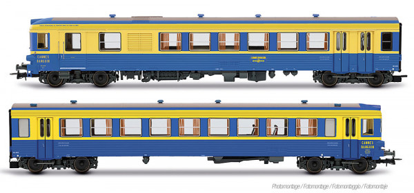 Jouef HJ2626 - SNCF, 2-tlg. Dieseltriebwagen X 94630 „Cannes-Ranguin”, blau-gelbe Farbgebung