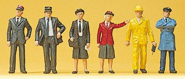 Preiser 10244 - Belgisches Bahnpersonal 6 teilig