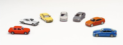 Herpa 076760 - Set BMW 7 Modellen „7 Generationen der BMW 3er Reihe“