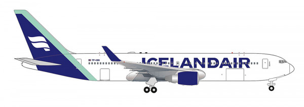 Herpa 539241 Icelandair Boeing 767-300 - Borreal blue tail stripe
