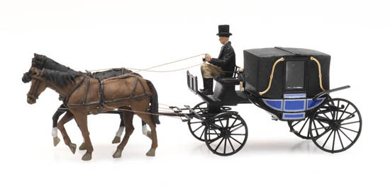 Artitec 387.424 - Landauer Kutsche geschlossen Fertigmodell aus Resin, lackiert