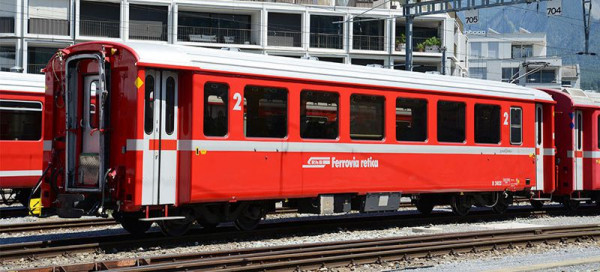 Bemo 3255162 - RhB Personenwagen B 2452 Einheitswagen I BB neurot Ep.6