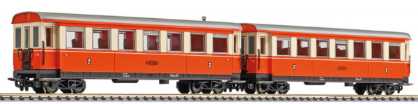Liliput 340508 - 2-tlg. Set, 4-achs. Personenw., B4ip/s 30 und 31, rot-creme,