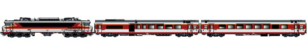 LSmodels 11003S - SNCF Zugset 3-teilig "Capitole" mit Ellok CC6513 + 2x Grand Comfort Wagen A4Dtux u