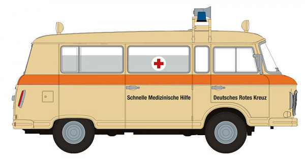 Brekina 30047 - Barkas B 1000 Bus "Schnelle Medizinische Hilfe DRK" 1960
