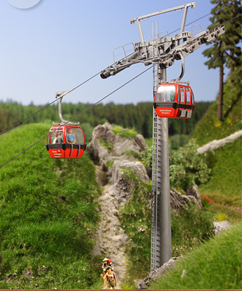 Brawa 6344 - Hahnenkammbahn Ergänzungspackung mit 2 Gondeln