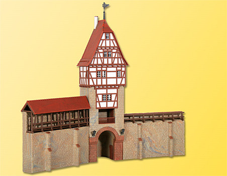 Kibri 38914 - Stadtmauer mit Fachwerkturkturm in Weil 29x10x25 cm