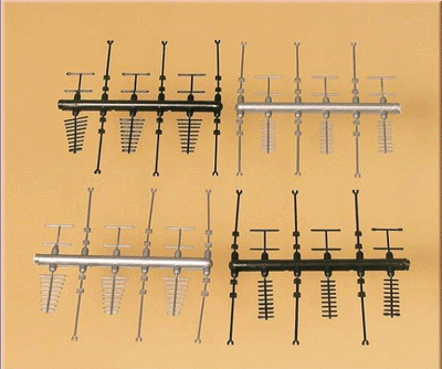 Auhagen 42653 - 24 Antennen, je 12x silberfarbig und schwarz