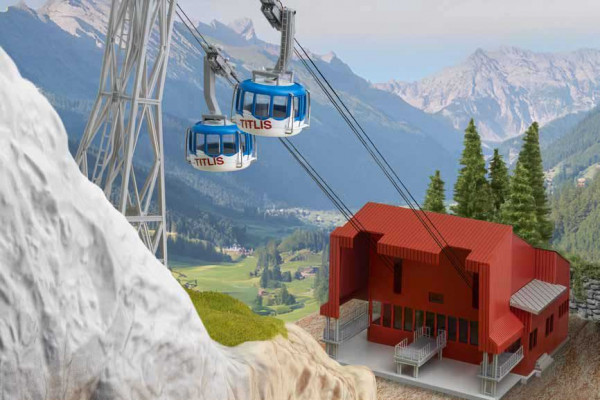 Brawa 6331 - Titlis-Bahn Geschenkpackung mit Gebäudebausatz