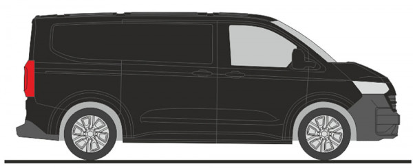 Rietze 11712 - Volkswagen Transporter T7 Kasten KR FD midnight black metallic
