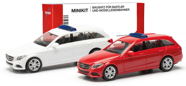Herpa 013284-003 - MiniKit Mercedes-Benz C-Klasse Kombi mit Warnbalken (2 Stück)