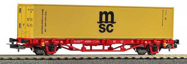 Piko 27726 - NS Containertrgwagen 2-achsig verkehrsrot Ep.5, 1x 40`Container "MSC"