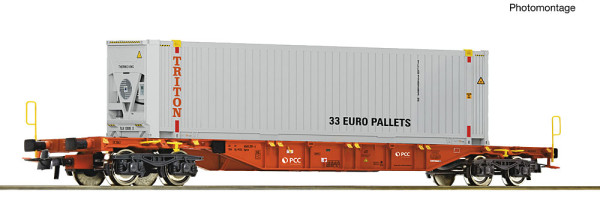 Roco 6600356 - EINSTELLER Containertragwagen Sgns PCC Rail + Triton Container E6