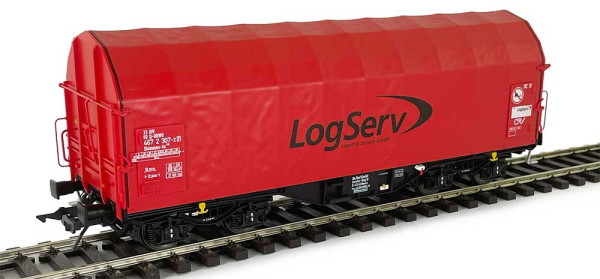 Lenz 42261-05 - DB AG Schiebeplanenwagen Shimmns-tu718 OnRail Ep.6, "Log-Serv"