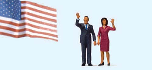 Preiser 28144 - President Obama and The First Lady Handbemalt