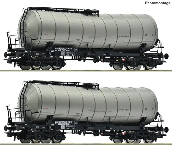 Roco 6600433 - DR 2er Set Knickkesselwagen DR E4