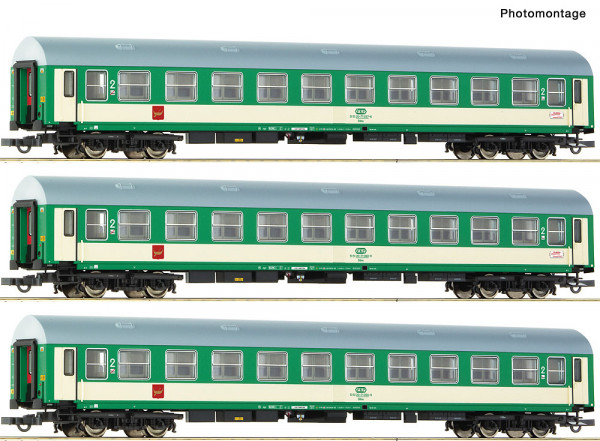 Roco 6200229 - PKP 3er Set Schnellzugwagen Y/B70 PKP E5