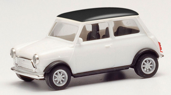 Herpa 421058 - Mini Cooper Klassik, weiß / Dach schwarz