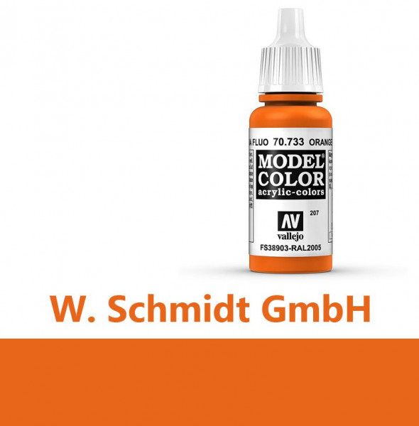 Vallejo 770733 - Model Color Farbe Orange, Fluoreszierend, 17 ml
