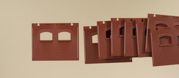 Auhagen 80524 - Wände 2532A rot, je 46 x 37 mm