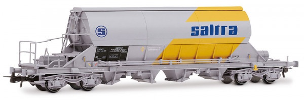 Electrotren HE6089 - RENFE, 4-achs. Schwenkdachwagen der Bauart Taoos, grau-gelbe Farbgebung „Saltra