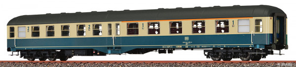 Brawa 58061 - DB Mitteleinstiegswagen 1./2.Klasse AByl411 oceanblau/beige Ep.4, DC + LED Innenbeleuc