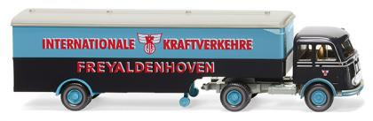 Wiking 051324 - MB Pullmann Koffersattelzug "Freyaldenhoven" Bj.1955-63